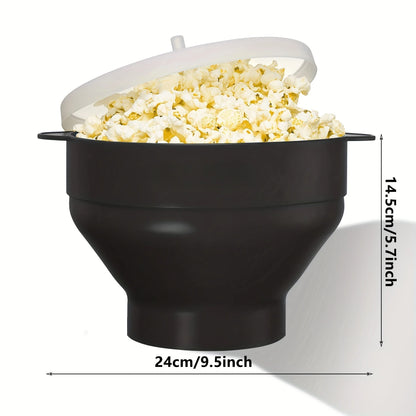 3L Silicone Microwave Popcorn Maker Foldable BPA-Free Popcorn Bowl