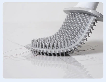 Hanging Silicone Toilet Brush With Holder Flexible Bathroom Cleaner