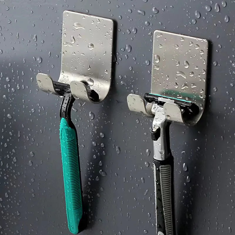 Stainless Steel Razor Holder Wall Mount Shaver Storage Hook